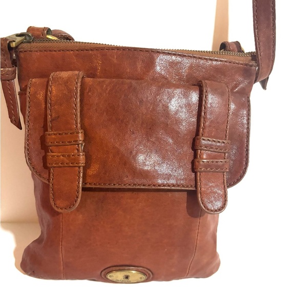 Fossil Brown Leather Crossbody Bag main - Picture 4 of 9